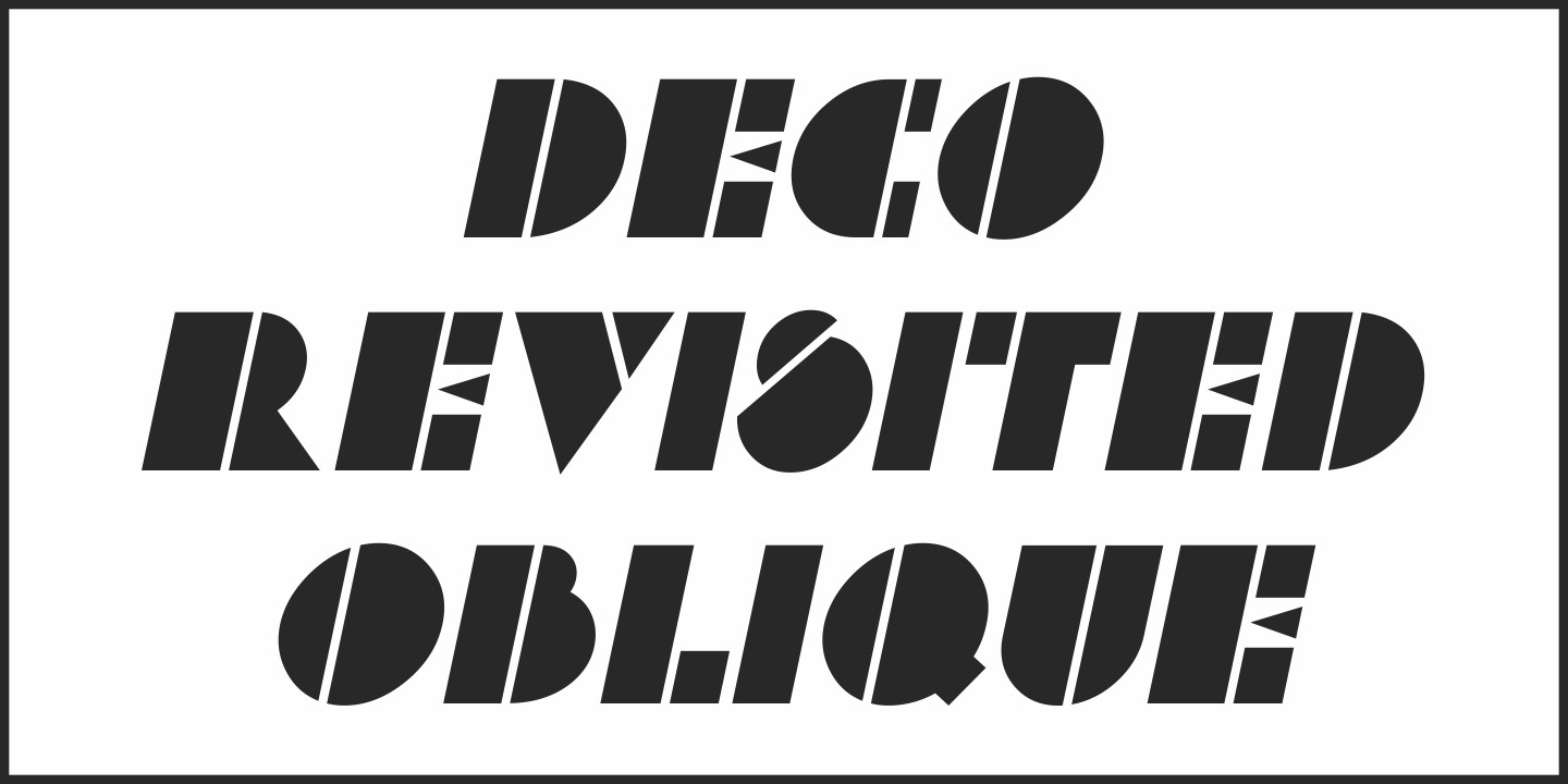 Пример шрифта Deco Revisited JNL Regular